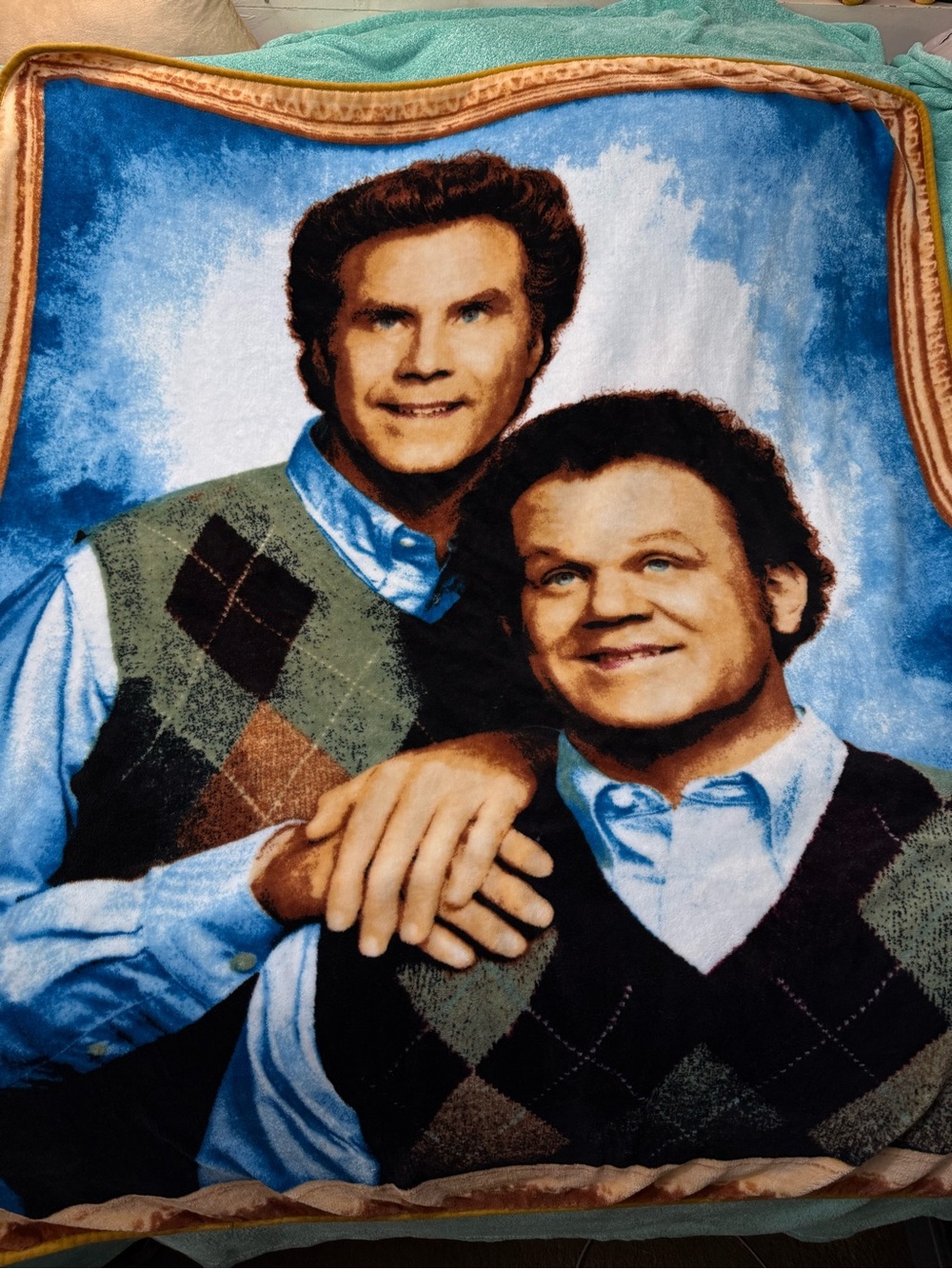 Step Brothers Iconic Painted Portrait Photo Plush Throw Blanket- 50” X 60”